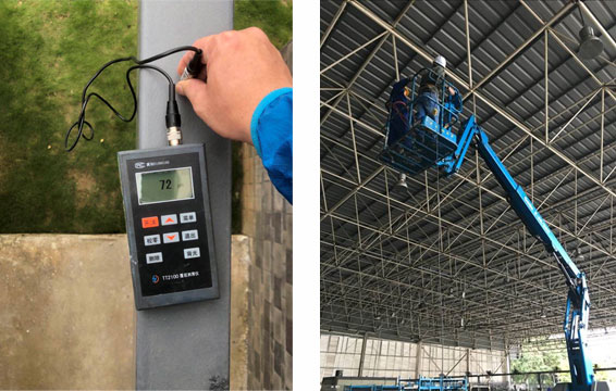 鋼結(jié)構(gòu)涂裝現(xiàn)場(chǎng)檢測(cè)